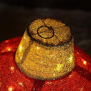 2 Pack 30' & 24' Pop-Up Iron Christmas Ornament Set, 350 Warm White LEDs with UL Transformer, 8 light functions