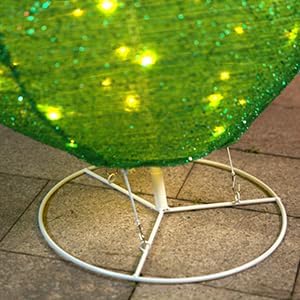 2 Pack 30' & 24' Pop-Up Iron Christmas Ornament Set, 350 Warm White LEDs with UL Transformer, 8 light functions