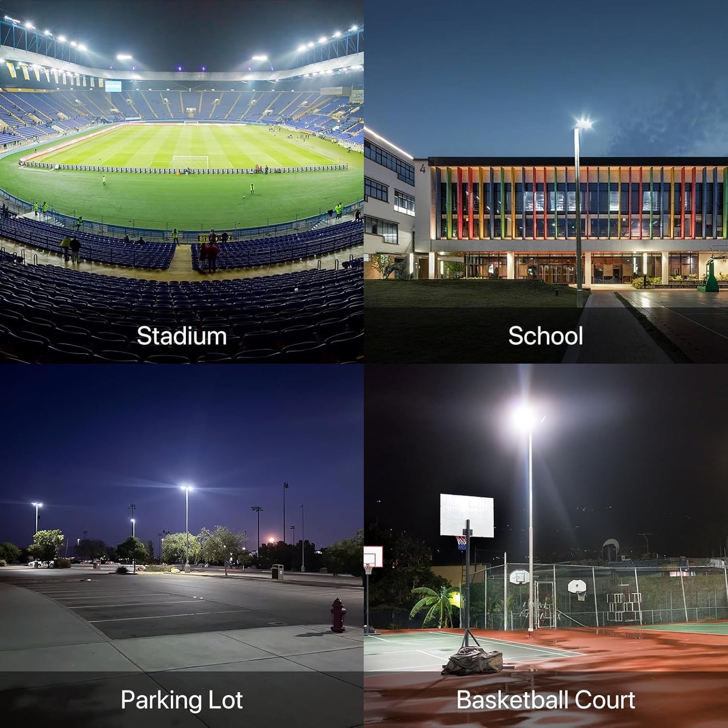 LED Parking Lot Lights Outdoor - 400W 60000lm UL, 5000K Slip Fitter Mount LED Pole Light