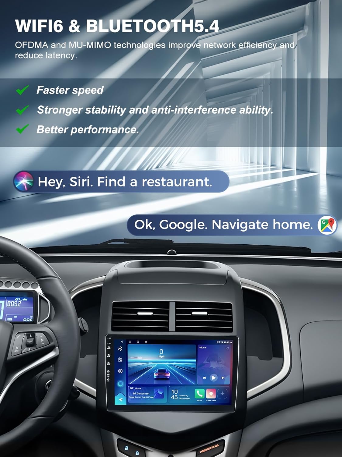 Car Radio for Chevy Sonic Aveo 2011-2015, Android13, Wireless CarPlay/Android Auto/Touch Screen/GPS