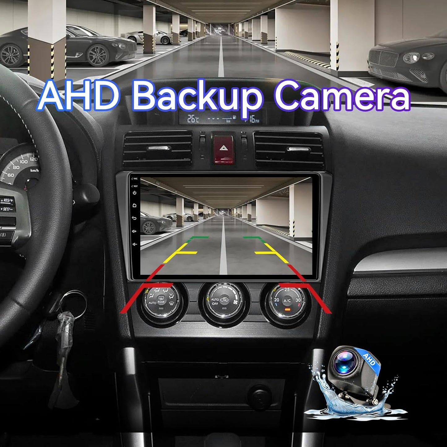 Car Radio Compatible w/ Subaru Forester WRX Impreza 2013-2015, 9' Touch Screen w/ Wireless CarPlay Android
