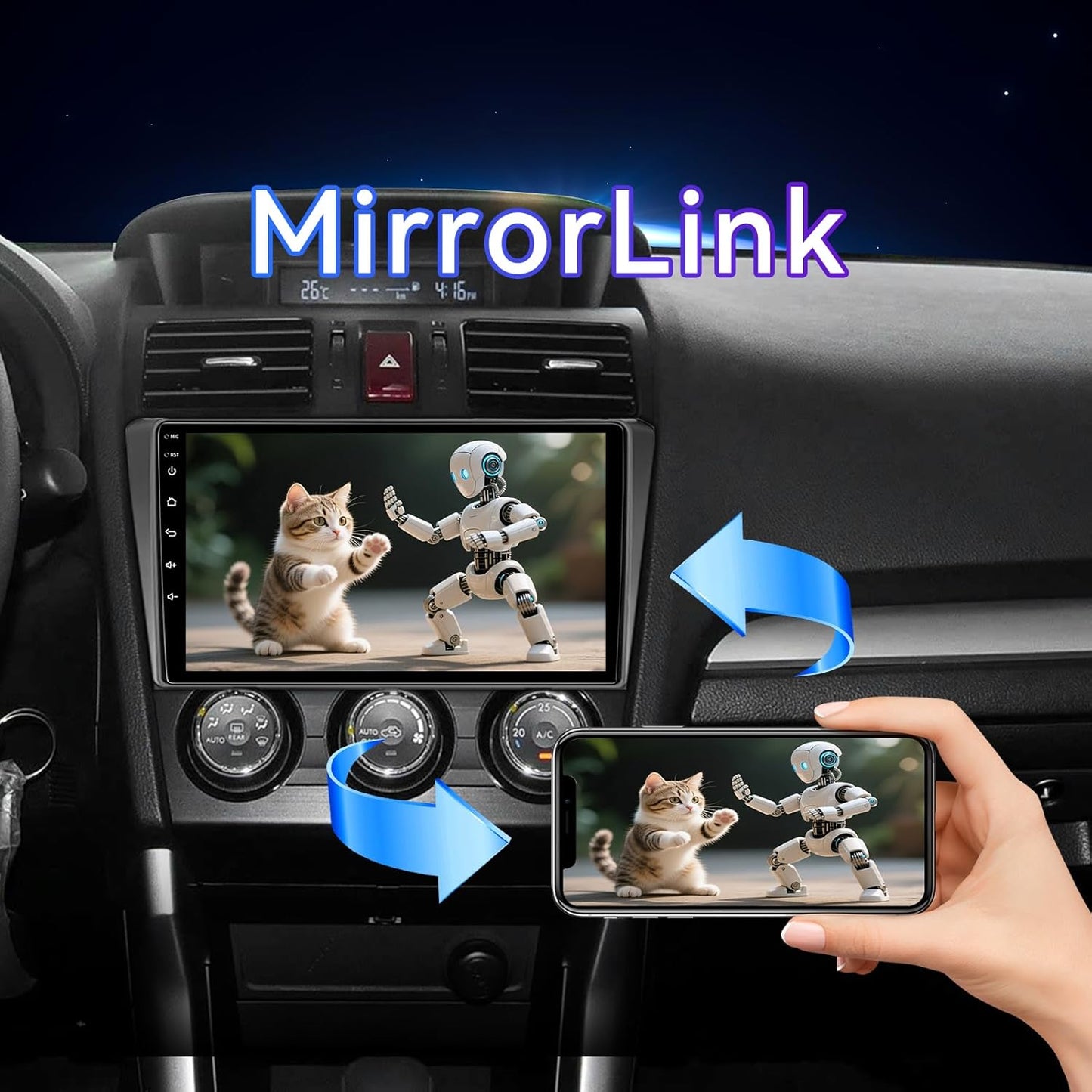 Car Radio Compatible w/ Subaru Forester WRX Impreza 2013-2015, 9' Touch Screen w/ Wireless CarPlay Android