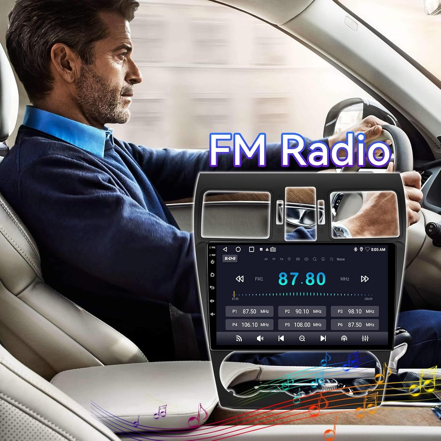 Car Radio Compatible w/ Subaru Forester WRX Impreza 2013-2015, 9' Touch Screen w/ Wireless CarPlay Android