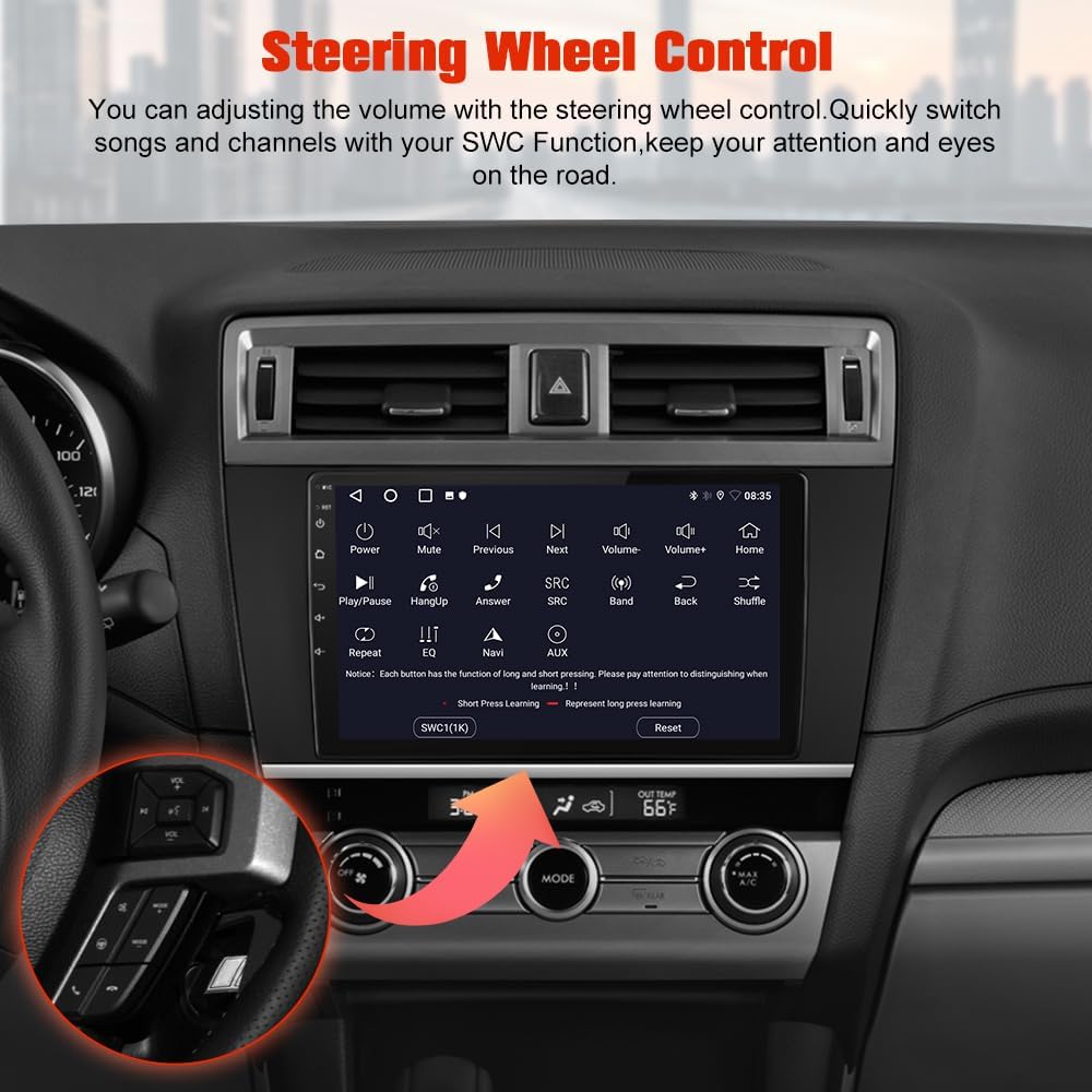 Car Stereo Radio for Subaru Outback Legacy 2015-2018, Touchscreen Car Radio with Wireless CarPlay & Android