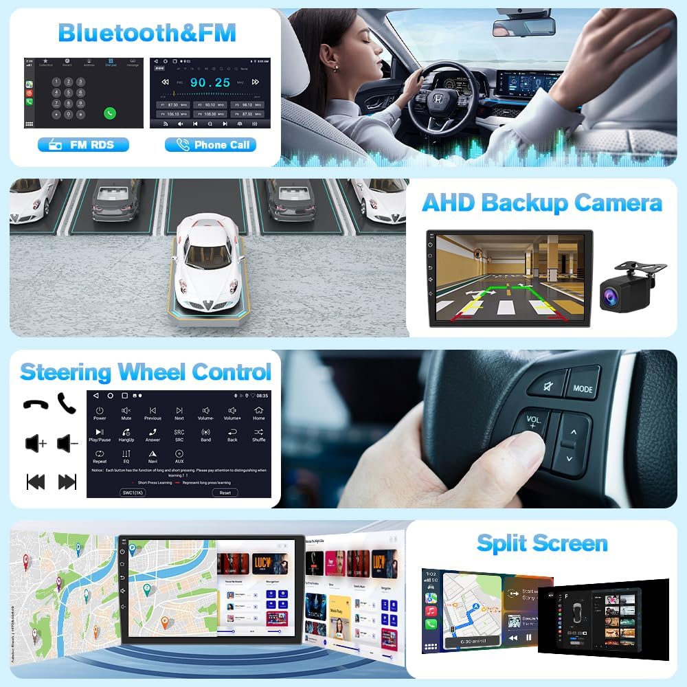 Car Radio Stereo for Subaru Forester WRX Impreza 2013-2015, w/ CarPlay Android Bluetooth GPS, Backup Camera