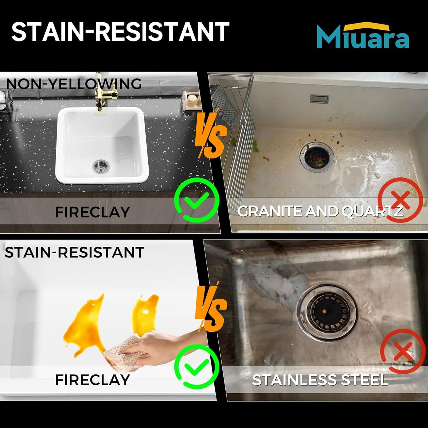 Small Fireclay Bar Sink Drop In 17.5 Inch, Dual Mount Heavy Duty White, White, NO Faucet Hole