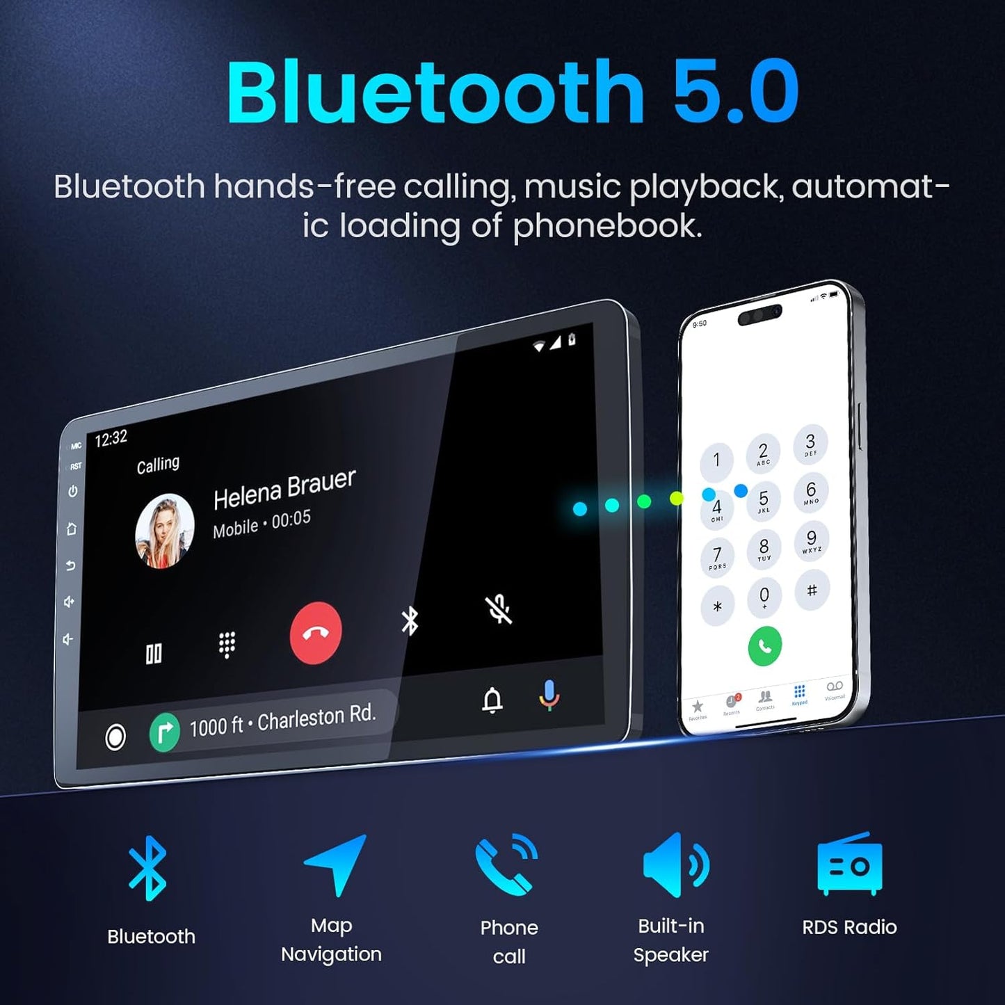 Car Radio for Ford F150 2009-2014, 9' Touch Screen, Wireless Carplay Android Auto Bluetooth, Backup Camera