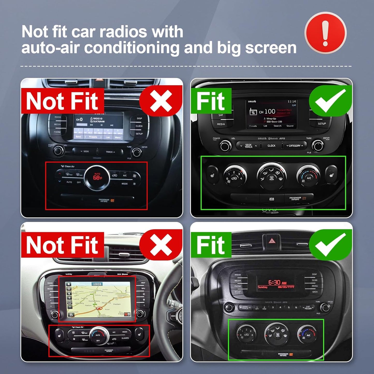 Android 14 Car Radio for 2+32G Kia Soul 2014-2019, 9'' Touchscreen, w/ Carplay Android Auto Backup Camera