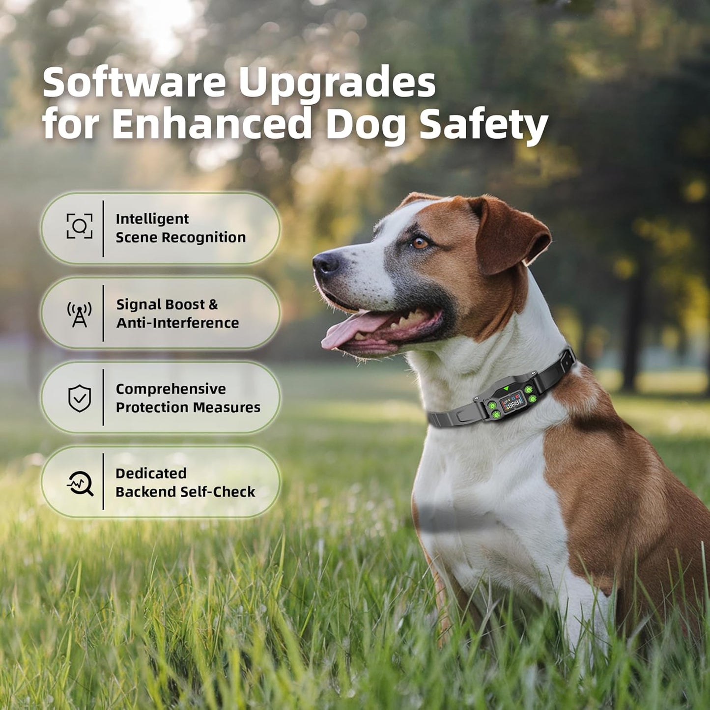 Invisible Dog Fence GPS Wireless Fence, No Transmitter, No App, Waterproof, Rechargeable, Radius 75–2995 ft