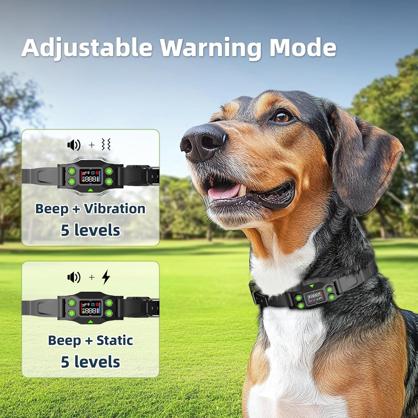 Invisible Dog Fence GPS Wireless Fence, No Transmitter, No App, Waterproof, Rechargeable, Radius 75–2995 ft