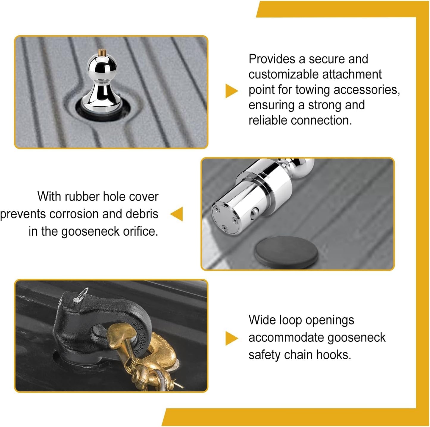 Upgrade 60692 Puck System Gooseneck Hitch Kit, with Anti-Theft Locks, 2-5/16 Inch, 38K LBS GTW, 60692