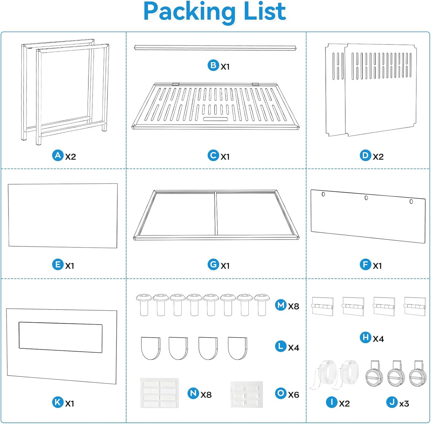 Large Metal Hamster Cage, Chew Proof Syrian Hamster Cage & Habitat with Acrylic Panels, Top Open, Breathable
