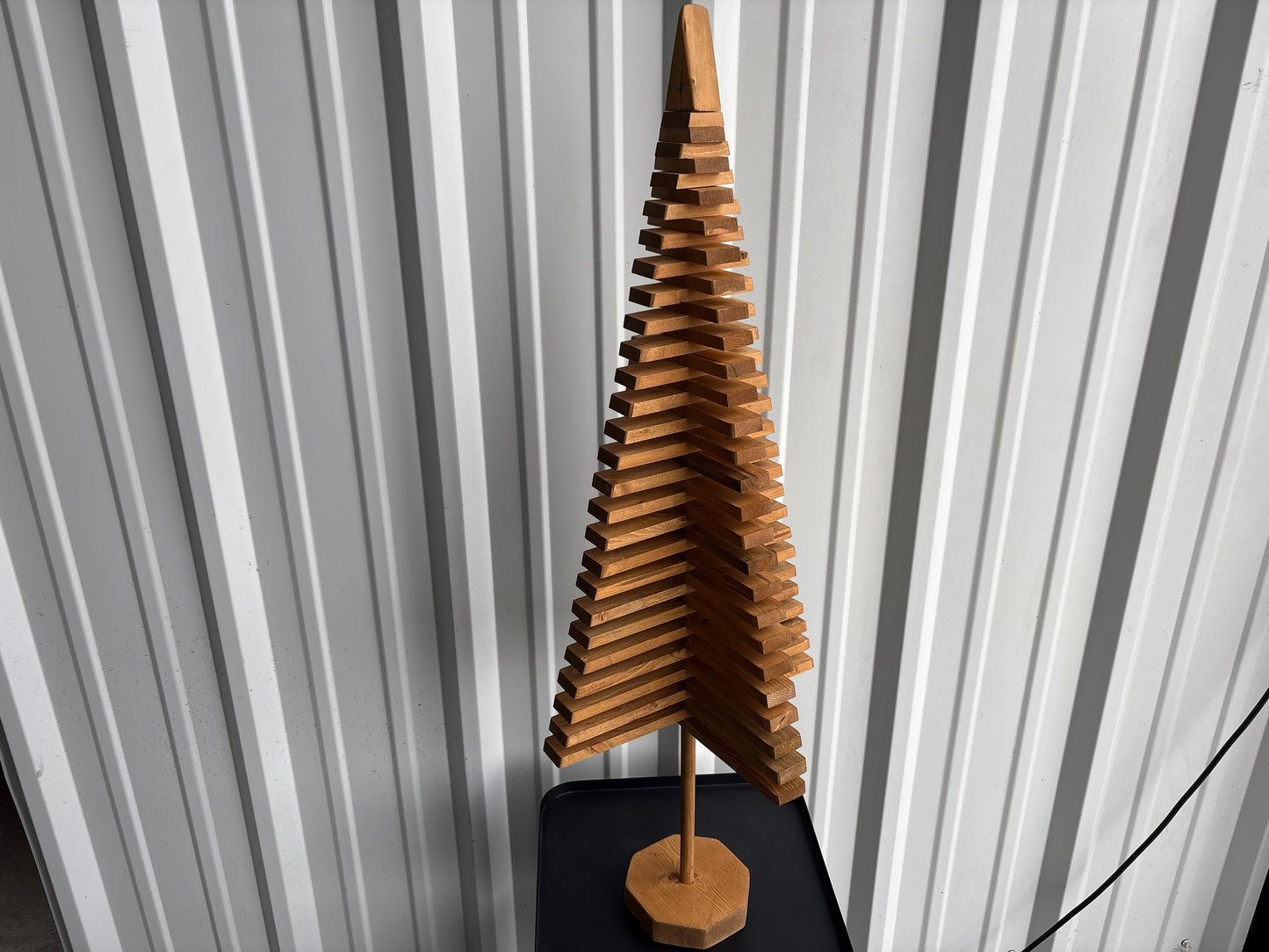 Spiral/Criss-Cross Wooden Christmas Tree, 3ft-ish Tall, Handmade in Quinlan Texas by a Human