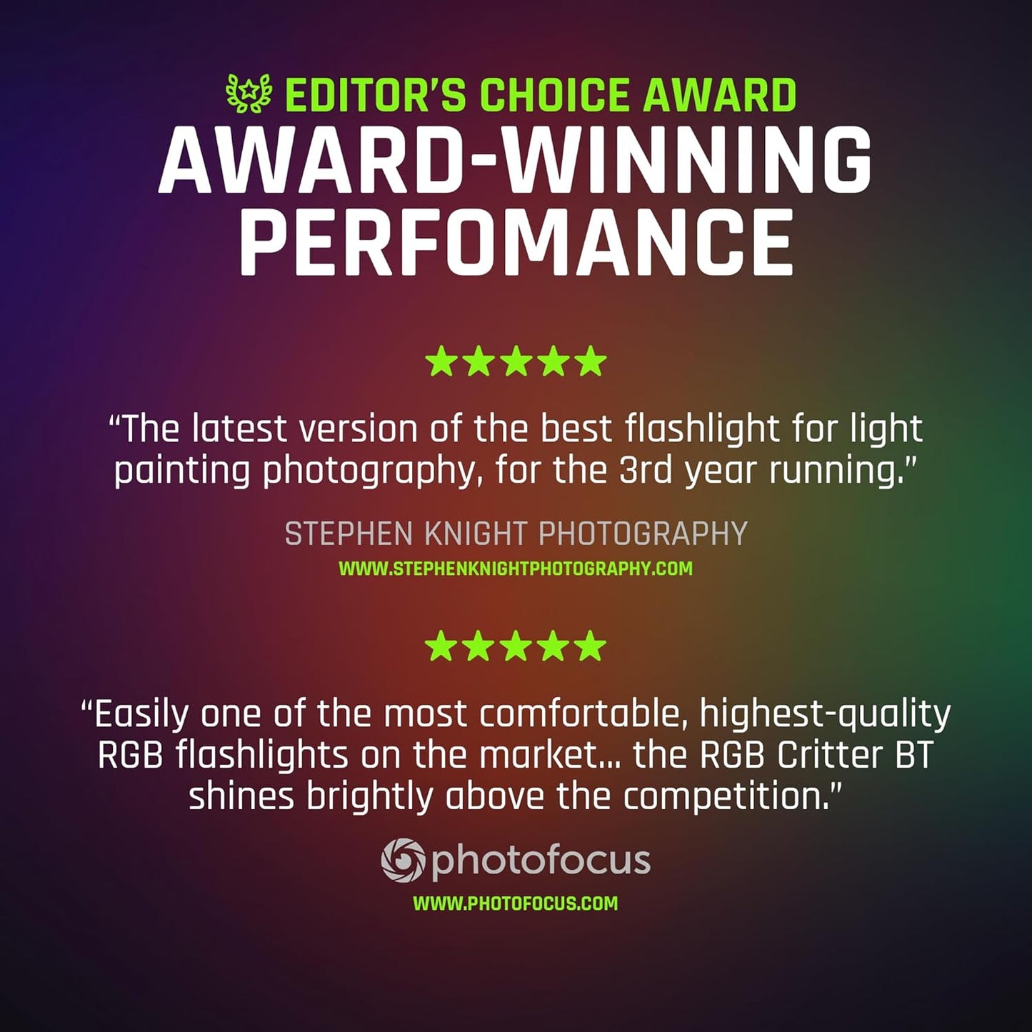 Light Painting Tools Kit, RGB Critter BT Programmable Flashlight, App-Controlled, 16M Colors, USB-C Rechargeable