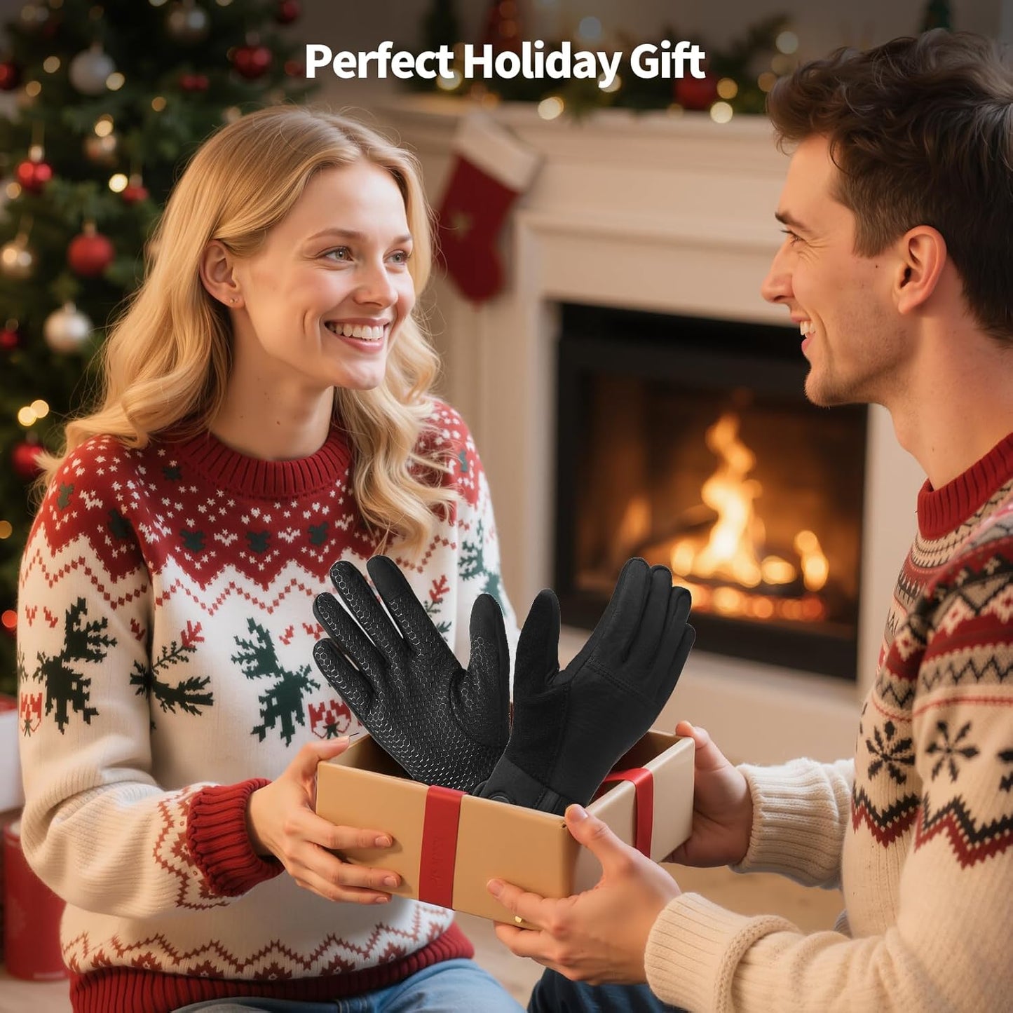 Sun Will Heated Ski Gloves for Men,Touchscreen Compatible,Waterproof Windproof Gloves (S)
