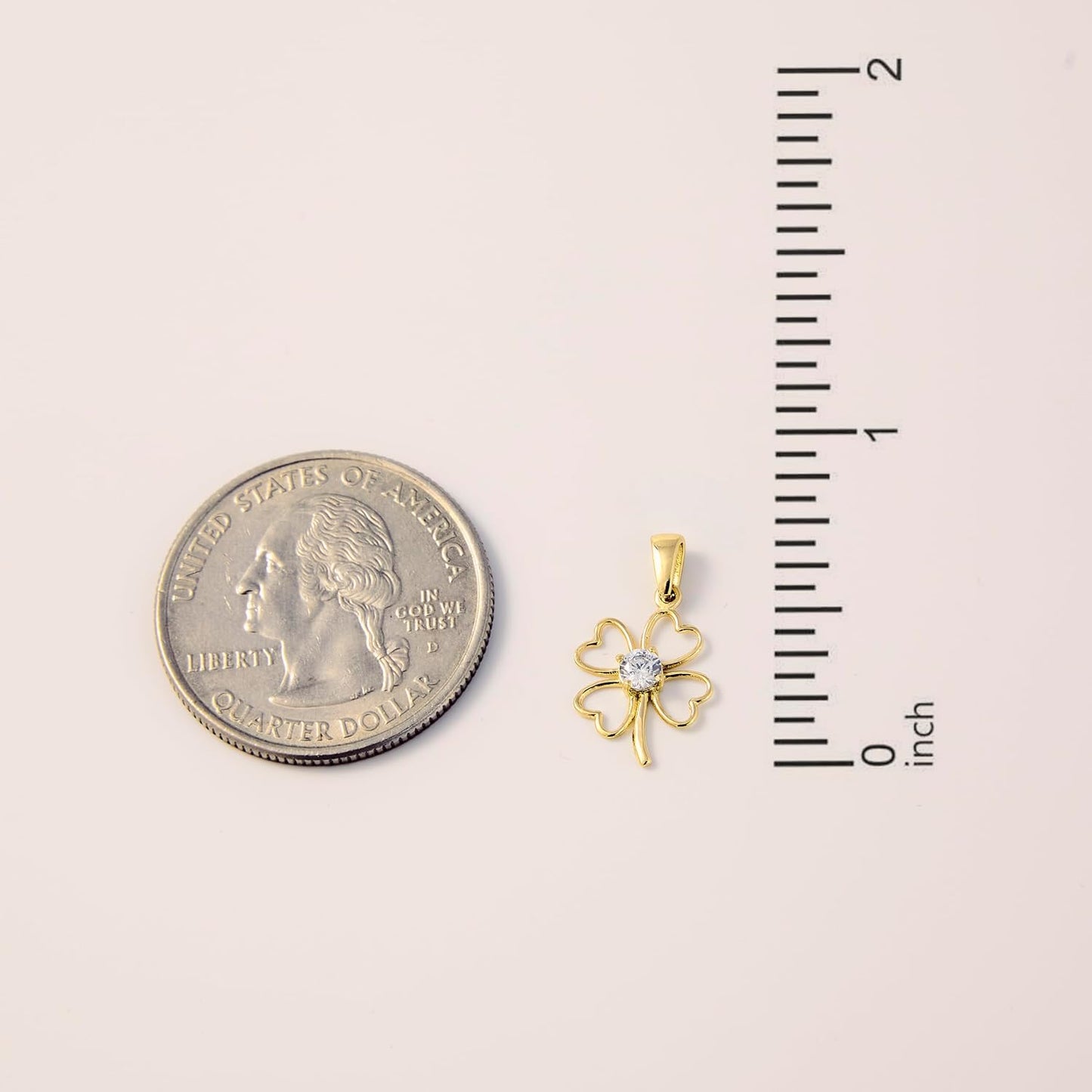 Clover Charm 14K Solid Gold