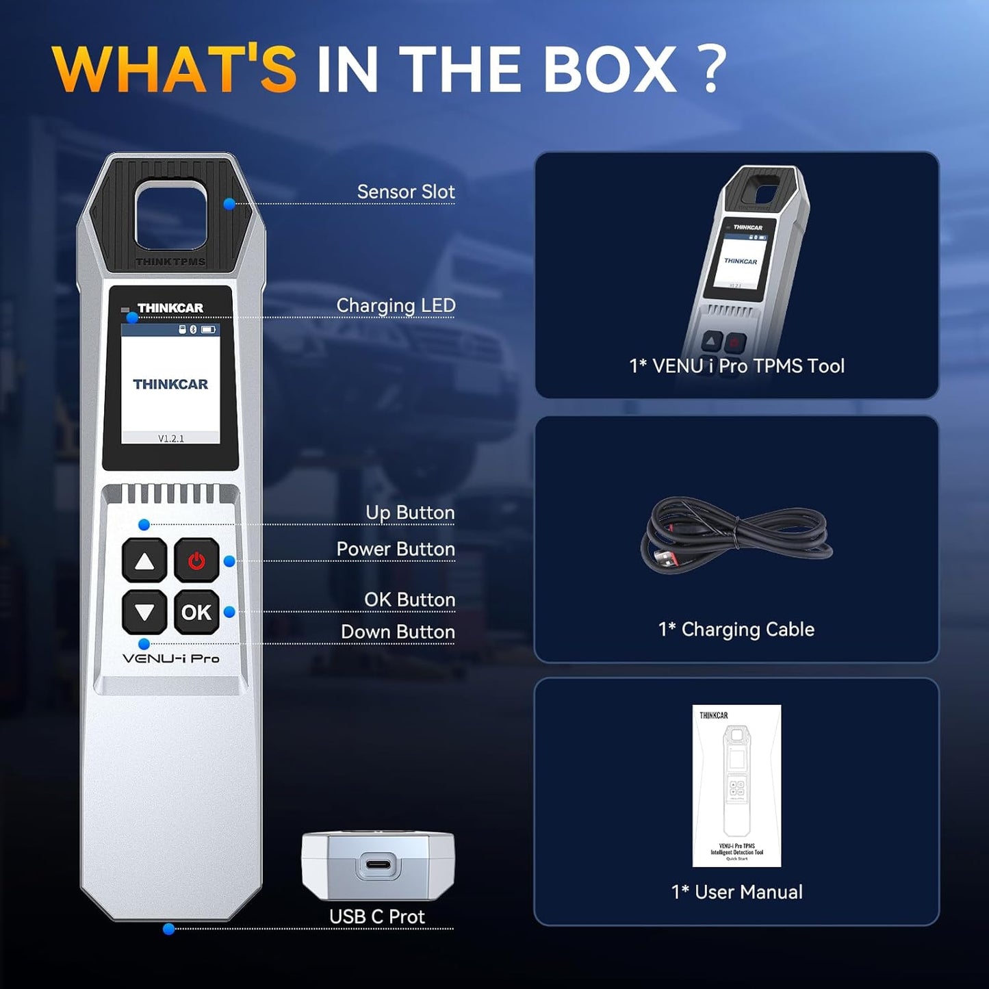 VENU iPro Handheld Tire Pressure Monitor, Upgrade of G2, Activate/Read/Learn TPMS Sensors, 689 Diagnostic Tools