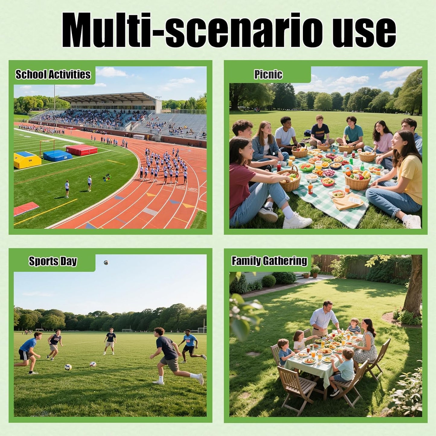 4 Way Tug of War Rope, for Kids and Adults, with 10-inch Reinforced Belts, 4 Person Tug of War Rope