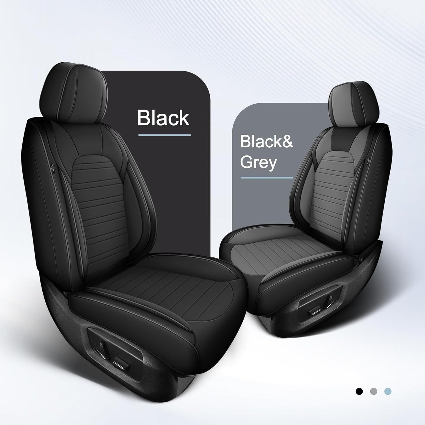 Seat Covers Fit for Toyota Tacoma 2024-26, Waterproof Faux Leather Car Seat Cover (2PCS Front, Black)