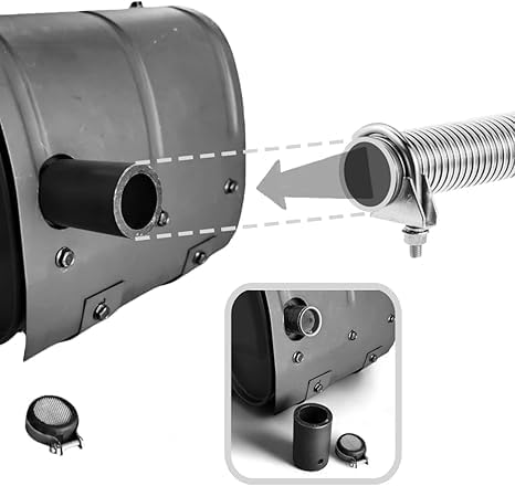 Generator Exhaust Extension Silencer Kit With Insulated Through-Wall Mounting Plate, Reduce Noise By 52%