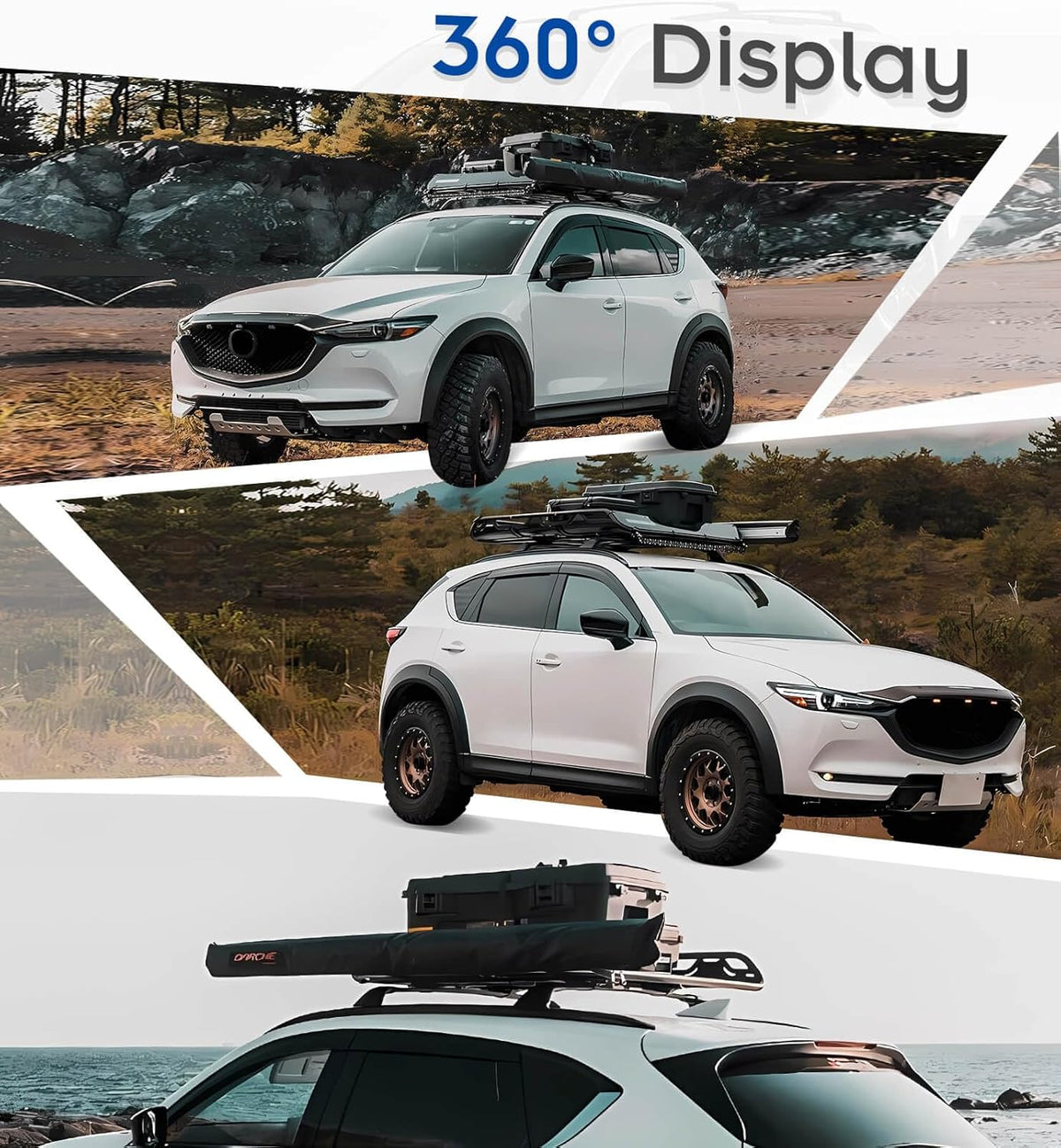 Roof Rails & Cross Bars for Mazda CX5 CX-5, Easy Installation, No Drilling Required, Complete Set in Sleek Black (2017-2025) Compatible with Mazda CX-5 2017-2025