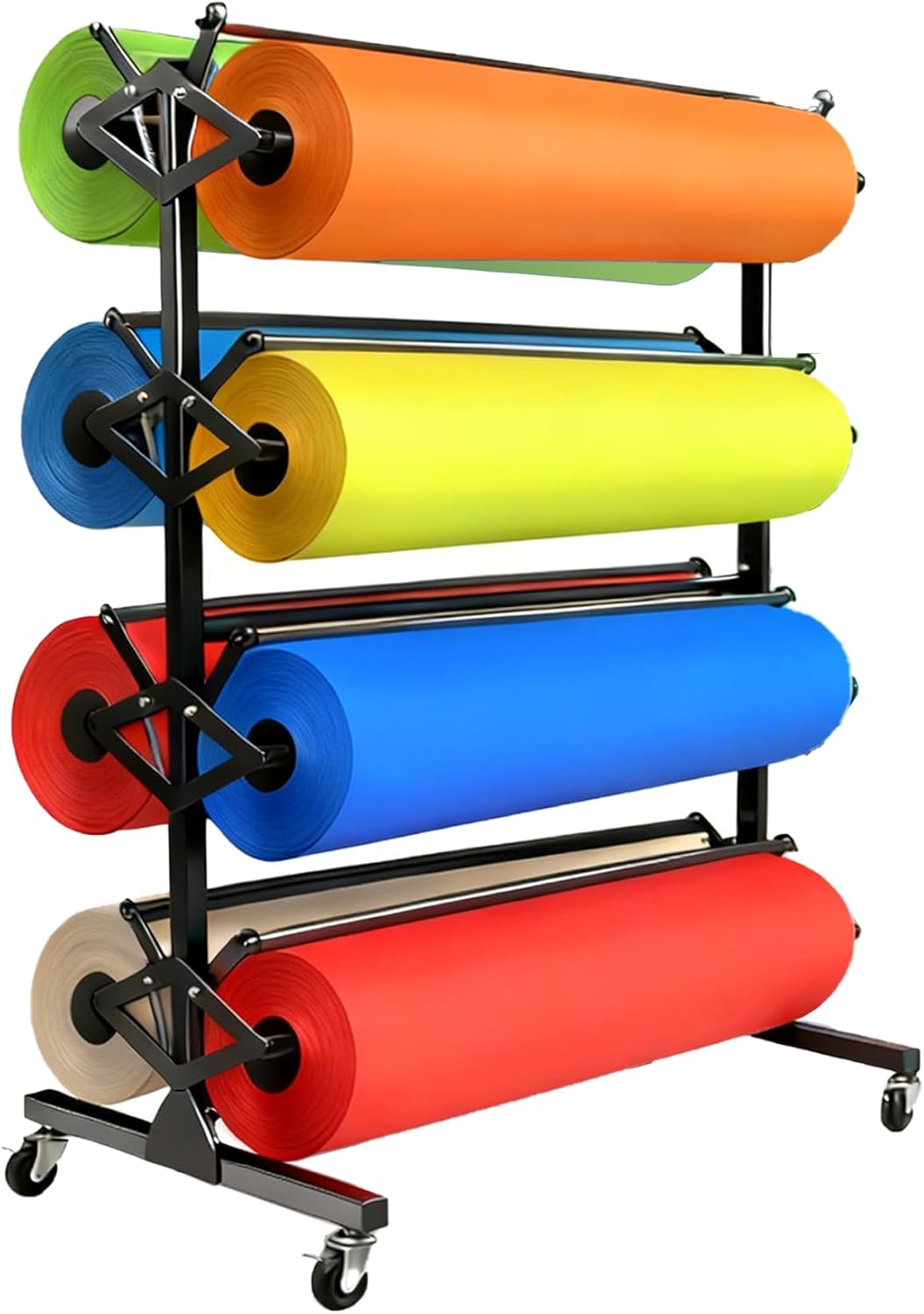 Butcher Paper Roll Dispenser Rack and Cutter Holds Up to 8 Roll 36'' W x 9' Dia Roll