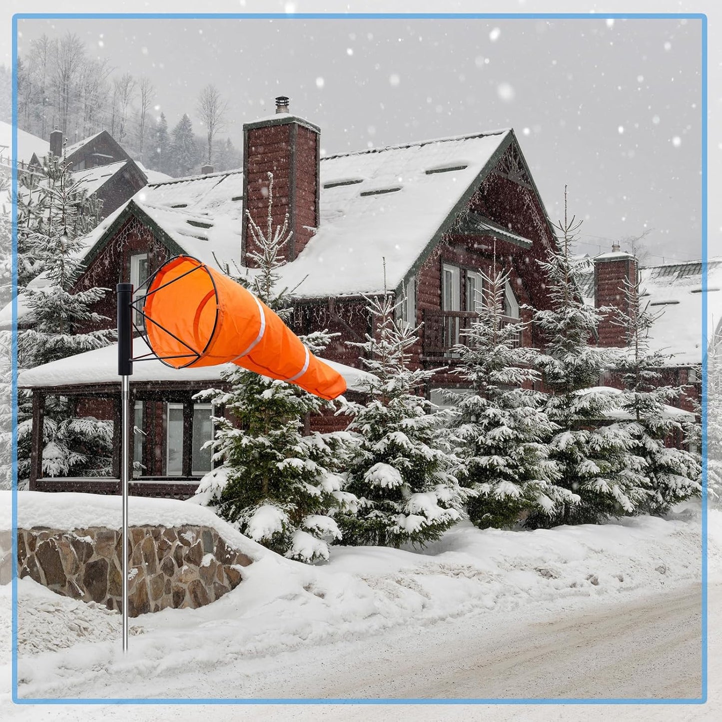 Heavy Duty Windsock Frame, 18' Diameter Ball Bearing Frame, Double Ball Bearing & Powder Coated & Rustproof