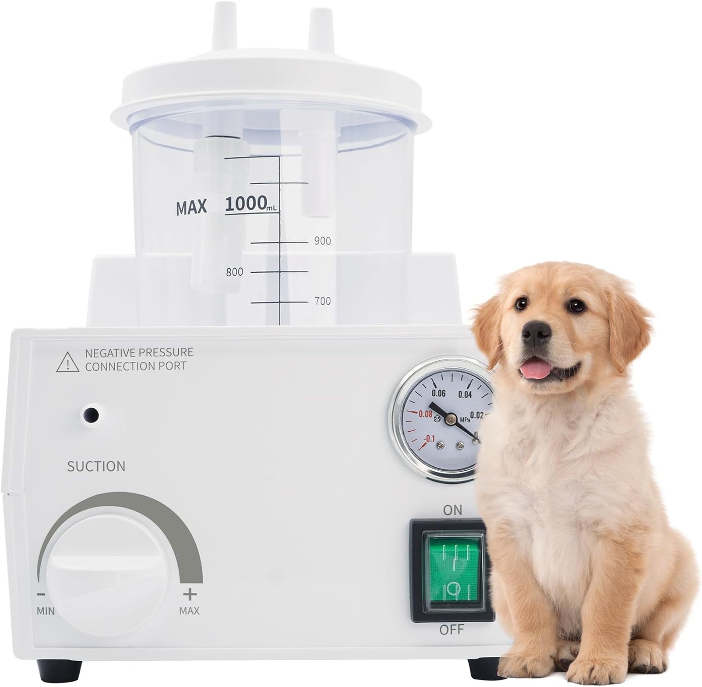 Portable Veterinary Suction Machine for Home Use with 1000ml Capacity, 110V Electric Suction Machine