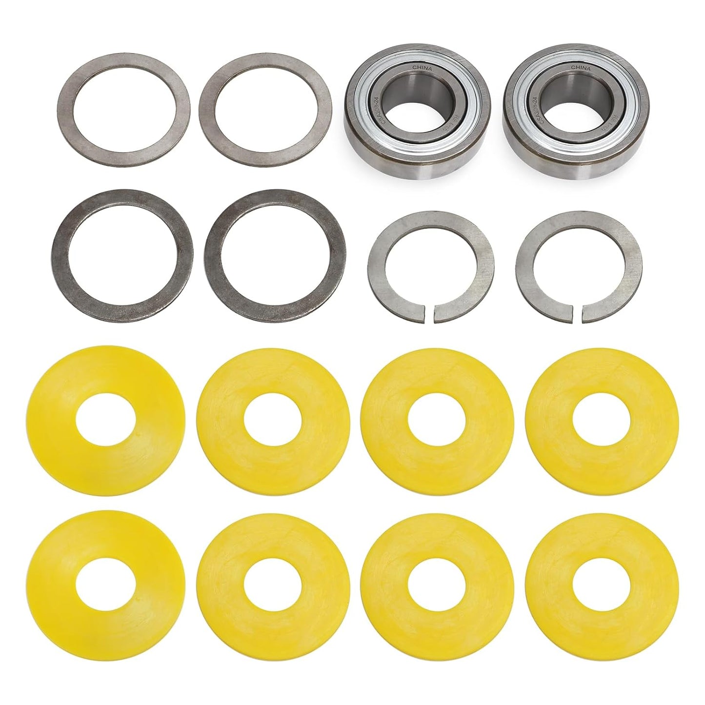 Motoparty 2PCS Bearing for Stone and Toro Mortar and Plaster Mixers with Washer Split Seal Drum Yellow Replace for OEM Number ST23432 ST24017 ST25881 ST32003 ST32324