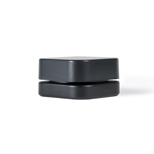 250 Pack Packlahoma 9ml Black Glass Cube Jars with Black Lids, Refillable Cosmetic Containers