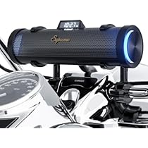 GoHawk Bluetooth Motorcycle Speakers | 6-Speaker Waterproof Stereo System w/Built-in Amplifier | Aluminum Sound bar Music Player w/FM Radio, USB, LED | Great for Harley, ATV