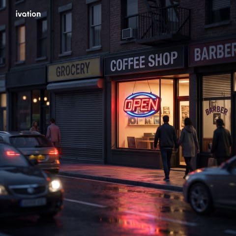 Ivation Jumbo 32" LED Open Sign for Business - High Visibility