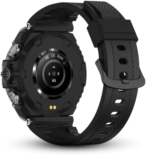 ALPHAGEAR Raptor PRO Smartwatch for iPhone & Android, Rugged Smart Watch (Answer/Make Call), Wellness Tracker with 1.58" AMOLED Screen, 10-1