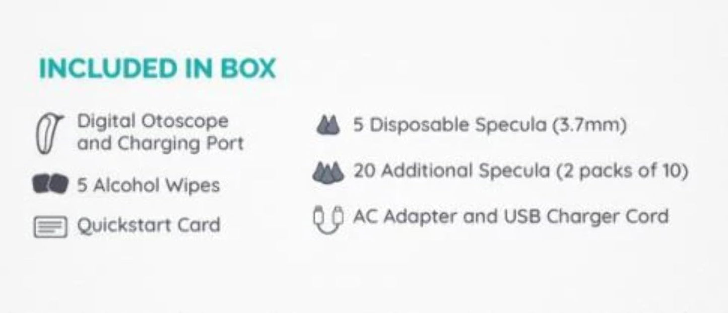 Remmie PRO Ear Scope Otoscope with Light Camera for iPhone and Android, FDA Registered and Recommended by Pediatric, Wireless Digital Connection