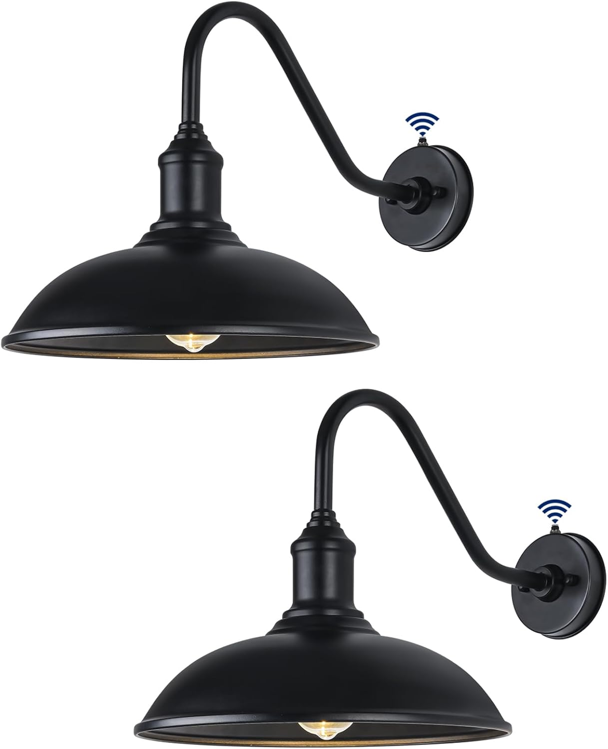 Ytzlvw Large 15" Outdoor Gooseneck Barn Light Dusk to Dawn, Wall Mounted Classic Waterproof and Rust Resistant Exterior Light Fixture for