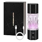 ADNELI Hydrogen Water Bottle 10,000+PPB - PPB Molecular Hydrogen Infusion - SPE/PEM Technology (Black)