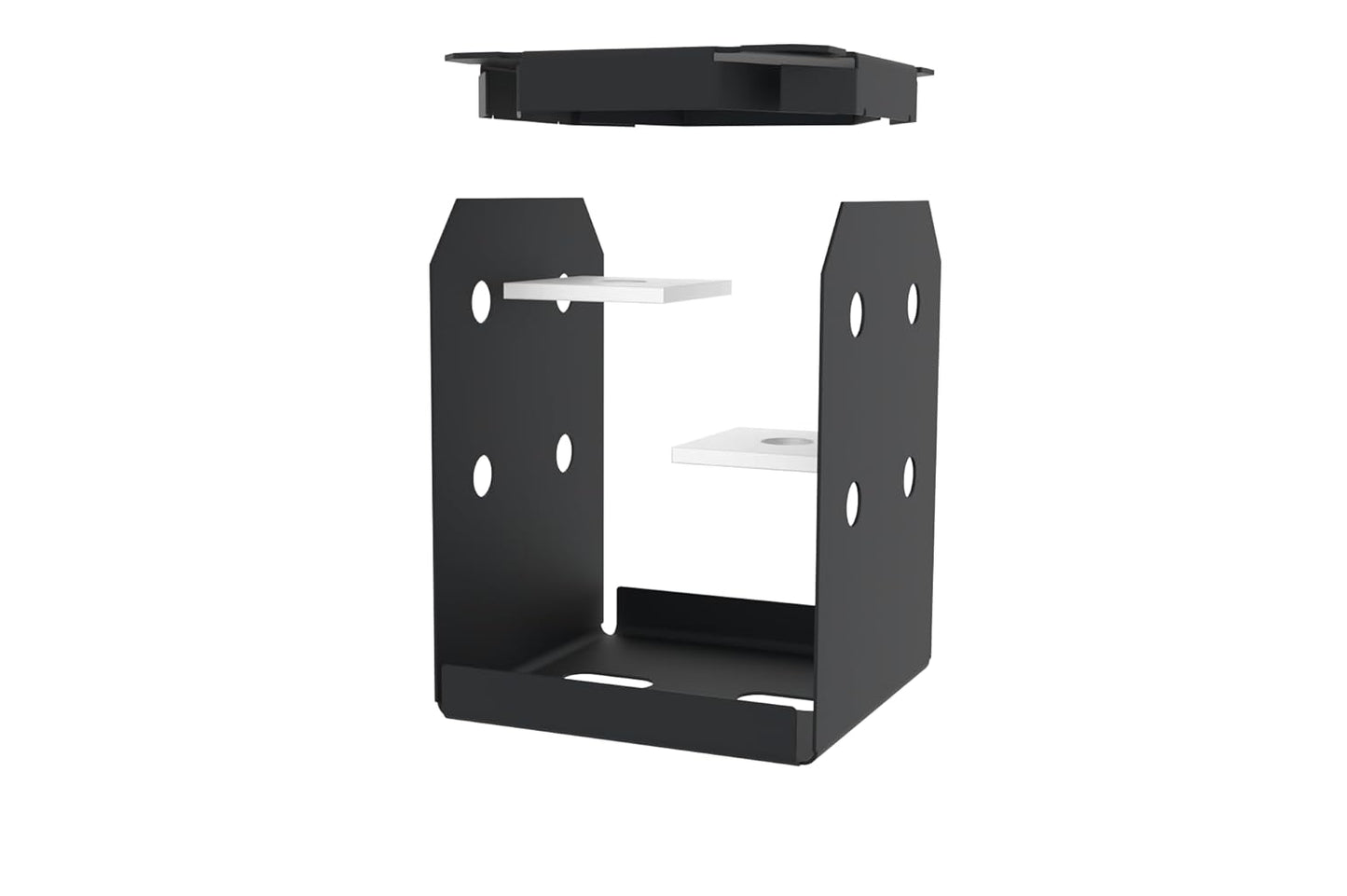 vikofan Nominal 8x8 Post Base for Concrete, 1-Inch Standoff, Deck Post Base, 8x8 Post Bracket Anchor, Adjustable Gazebo Pergola Brackets Kit Black,