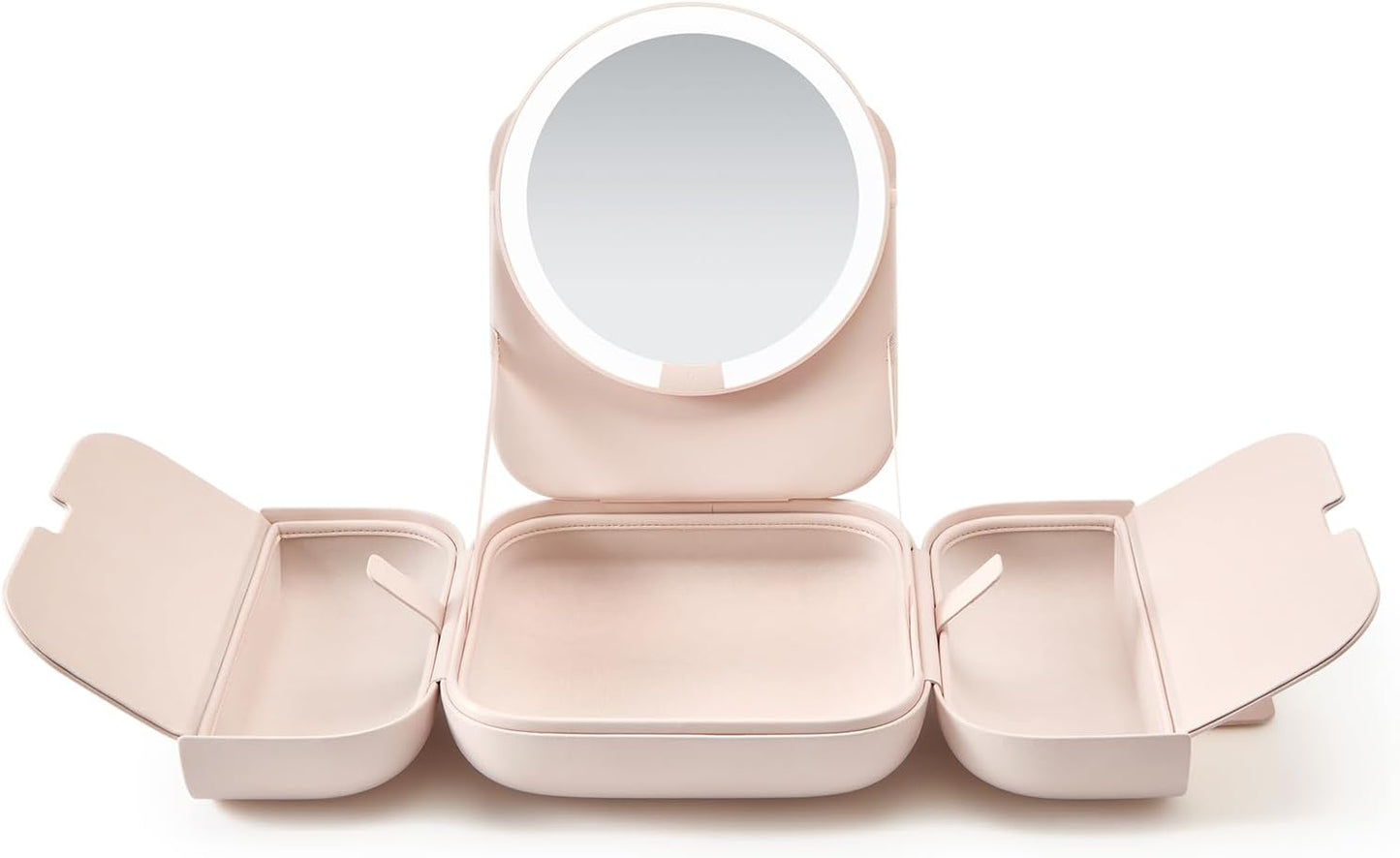 LumoCube Makeup Mirror with Bag - Portable LED Makeup Mirror with Lights, 5-Level Brightness, 3-Color Lights - Tr