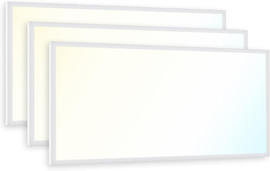 Sunco 3 Pack 2x4 LED Flat Panel Lights, 7700LM High Brightness, 40W/50W/60W & 4000K/5000K/6000K Selectable, Dimmable 0-10V, Dustproof Back-Lit Drop