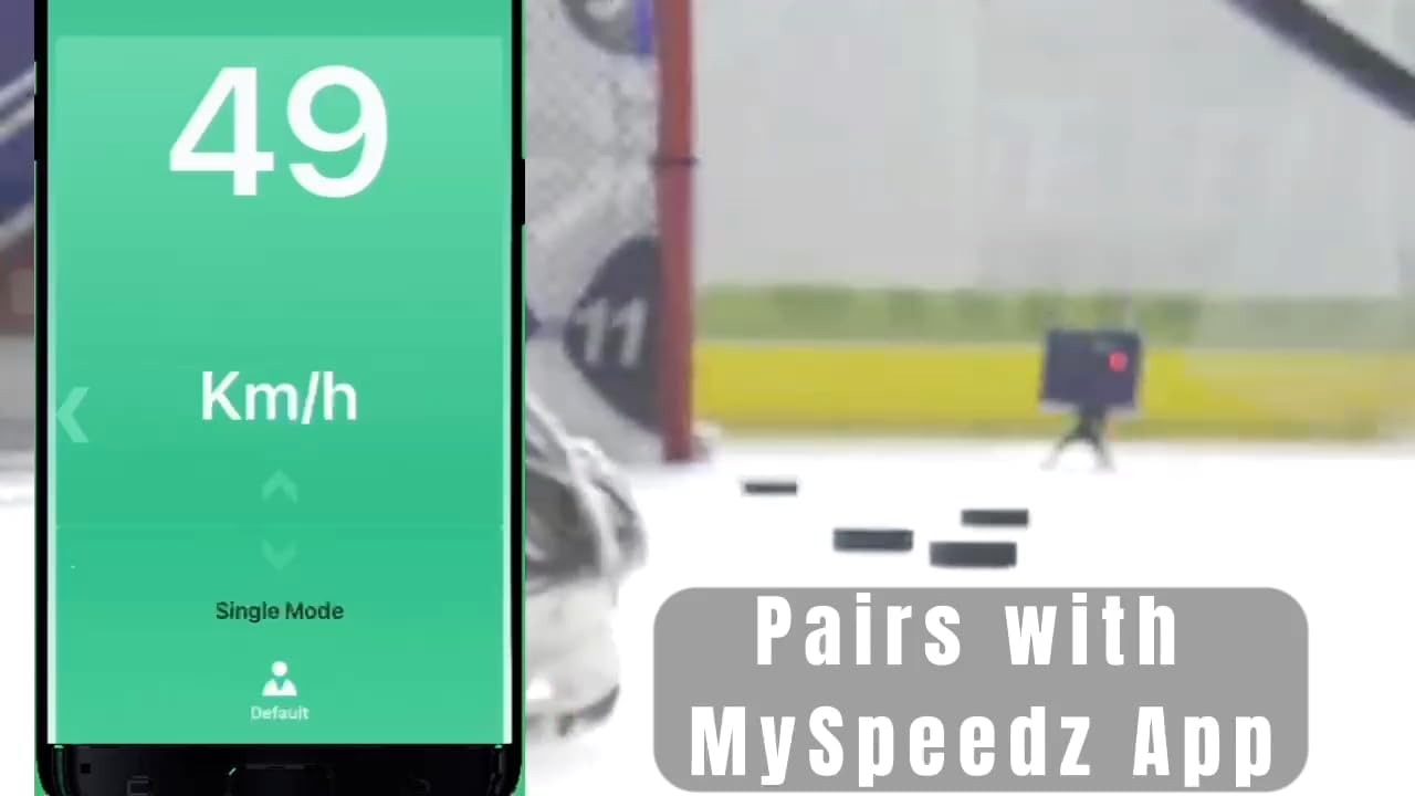 Hockey Speed Radar Gun 2.0 - Precision Hockey Puck and Shot Speed Radar | Advanced Hockey Training Equipment with App Support - Suitable for a