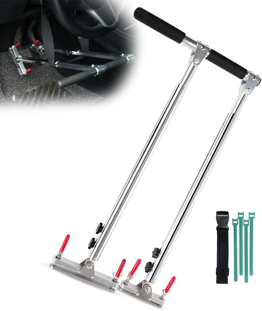 Portable Handicap Driving Hand Controls for Disabled Drivers, Feet Disability Hand Controlled Pedals Driving Cars, Handle Controls Assist Device Kit for Vehicles