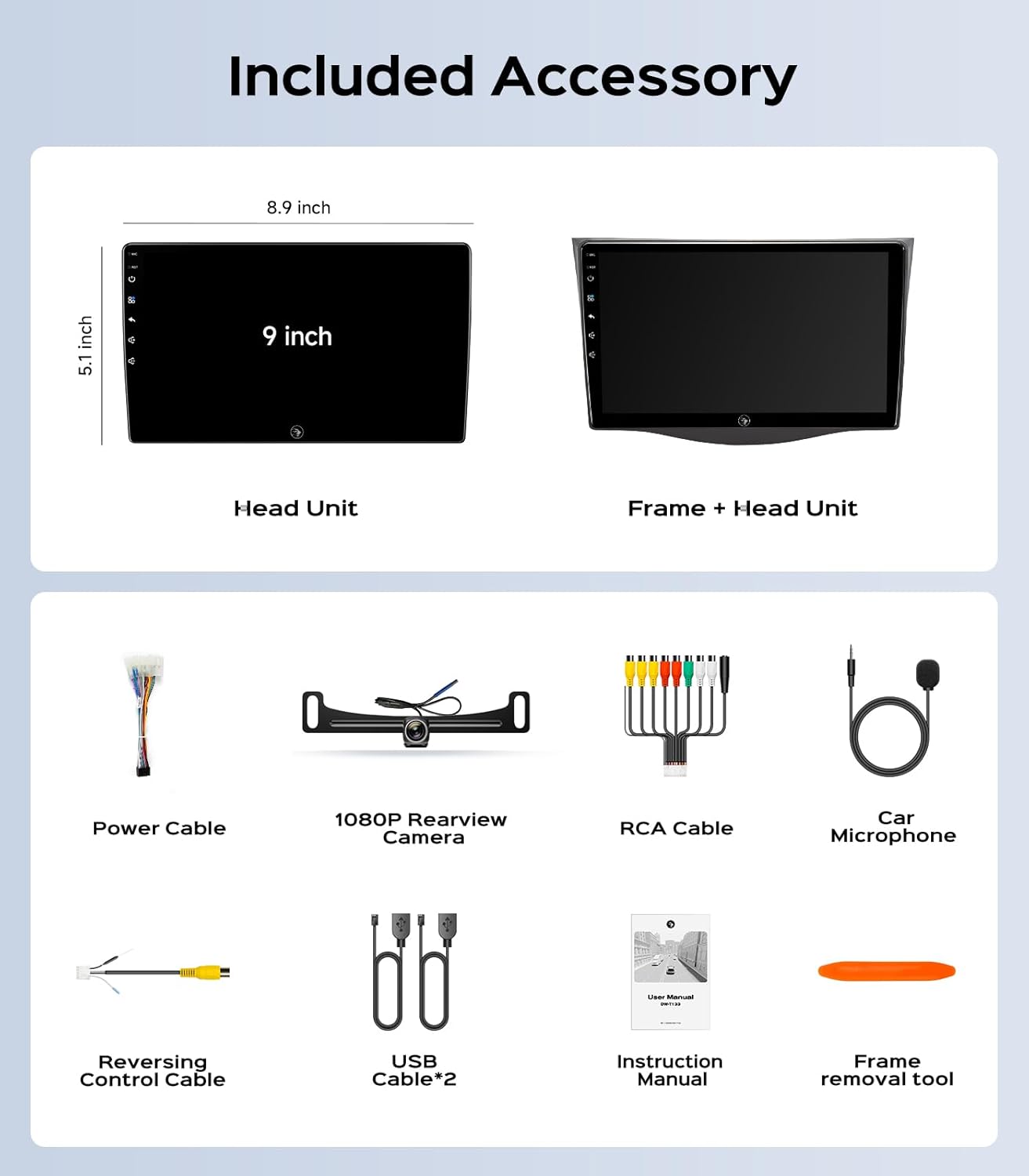 Car Radio Stereo for Toyota RAV4 2006-2011, 9 Inch Touchscreen Wireless CarPlay Android Auto GPS Navigation Head Unit WiFi Bluetooth FM/AM SWC