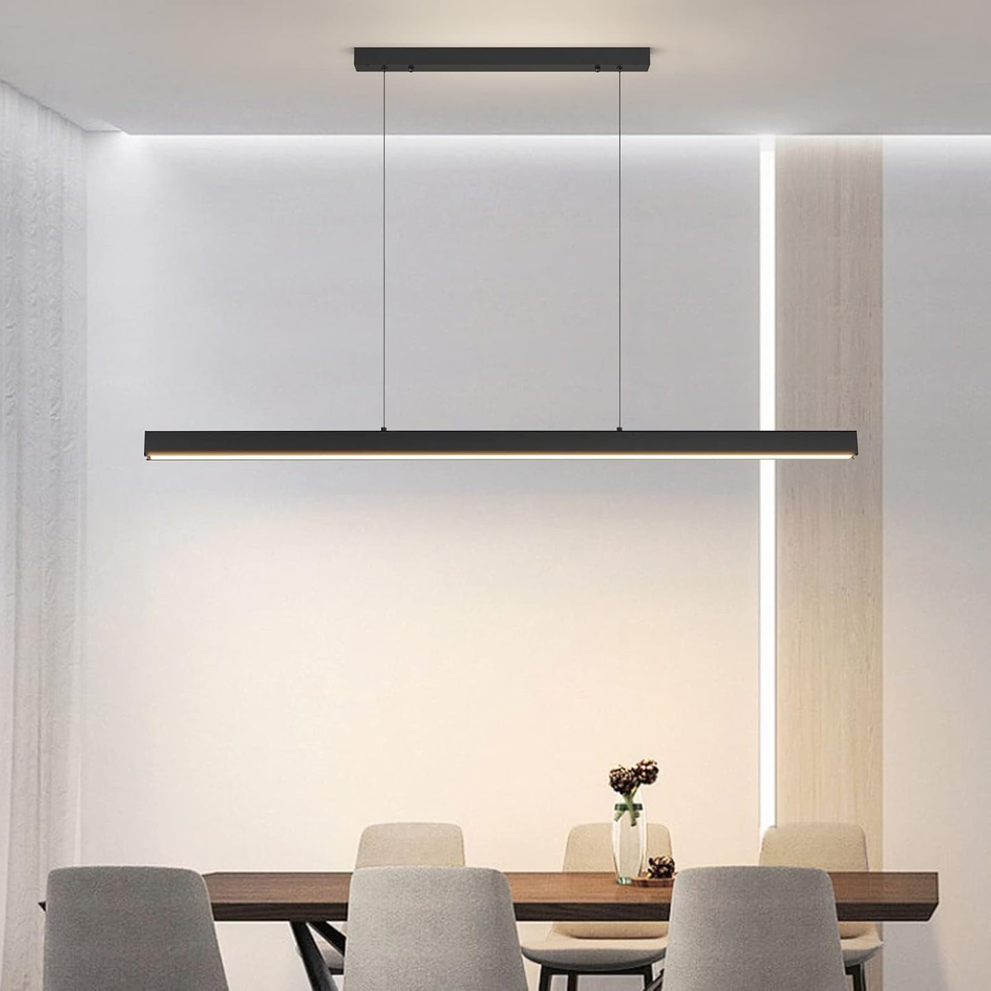 Linear Pendant Lights Kitchen Island, Modern Pool Table Island Light for Kitchen Dining Room