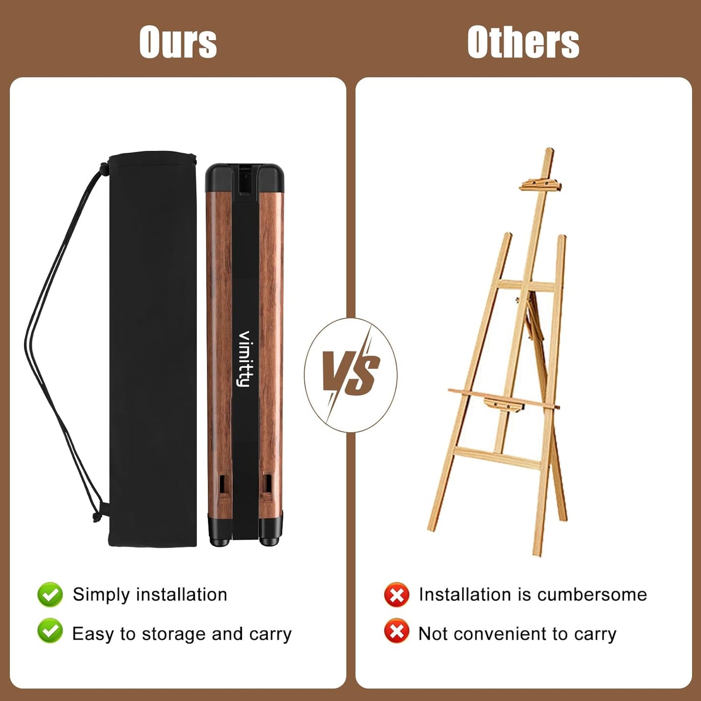Easel Stand,Easel for Painting,Easel Stand for Sign Adjustable Height from 17.7"to 58.3" with Carrying Bag and Phon