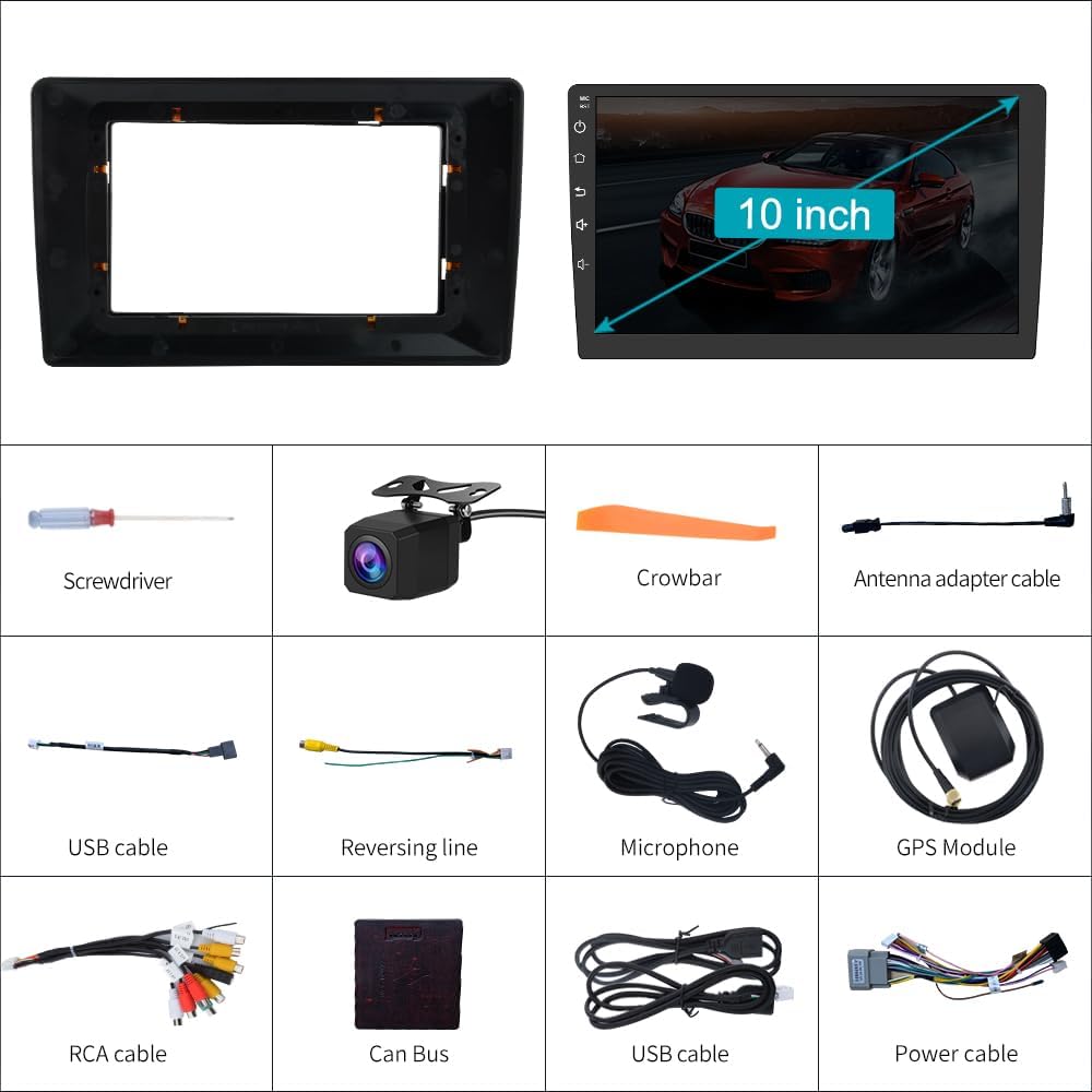 CarPlay Android Auto for Dodge Ram 1500 2500 3500 2009-2012 Jeep Wrangler JK 2007-2018