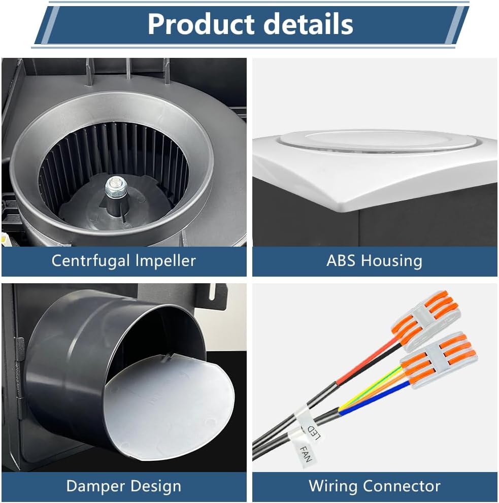 Bathroom Ventilation and Exhaust Fan Ceiling Mount Exhaust Ventilation
