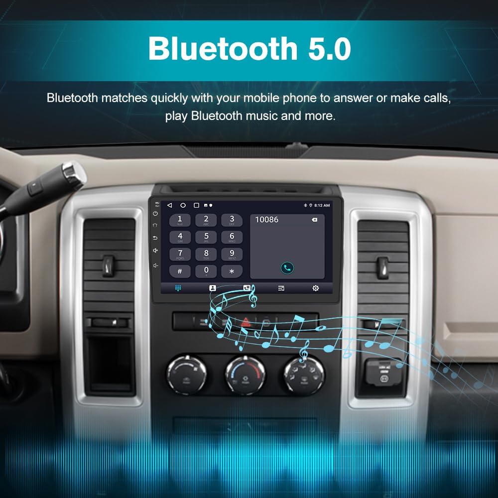 CarPlay Android Auto for Dodge Ram 1500 2500 3500 2009-2012 Jeep Wrangler JK 2007-2018