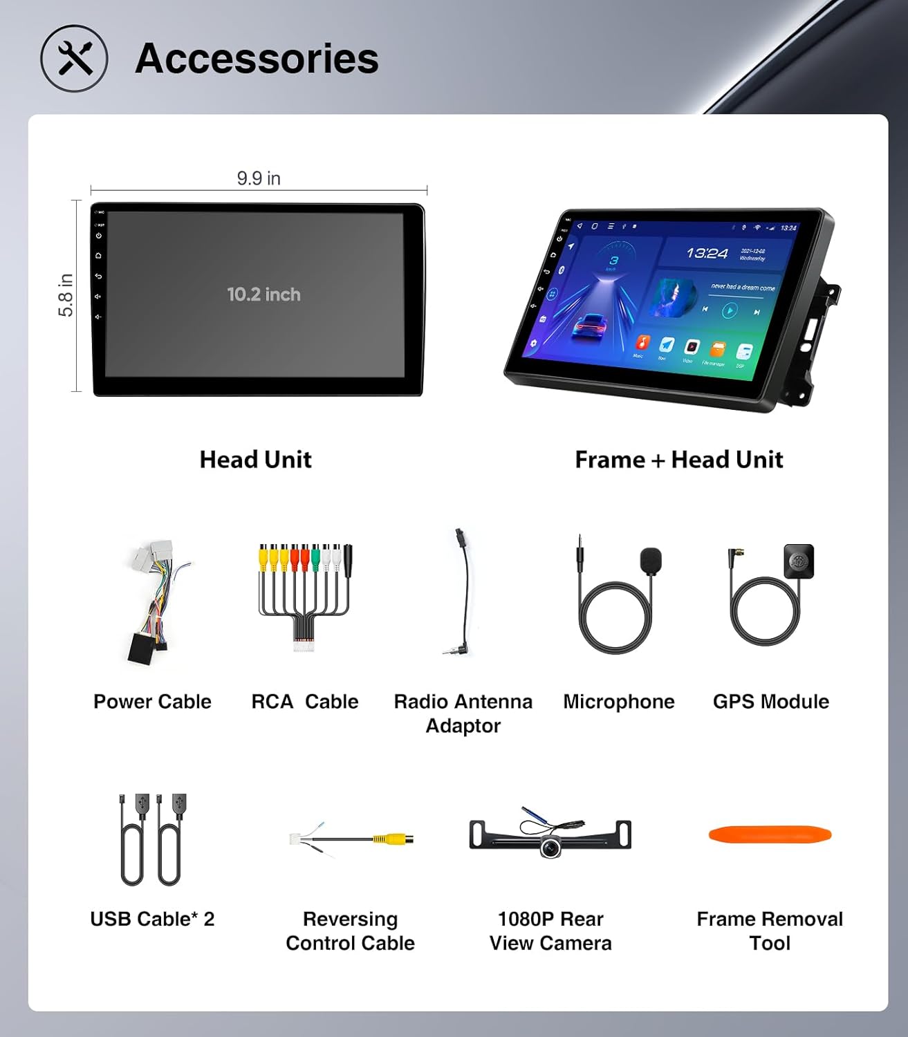 10 Inch for Ford F150 Radio 2004-2008, F250/F350/450/550 2008-2016 Radio Upgrade Wireless CarPlay Android Auto, Plug and Play, 5G Wi-Fi, Bluetooth 5.0 QLED Touch Screen Car Stereo