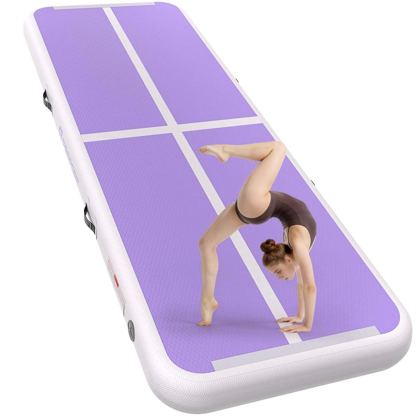 FBSPORT Gymnastics Training Mats Inflatable Air Gymnastics Mat 4/8 inches Thickness Inflatable Floor Mats for Home Use/Training/Cheerleading/Yoga/Water with Pump