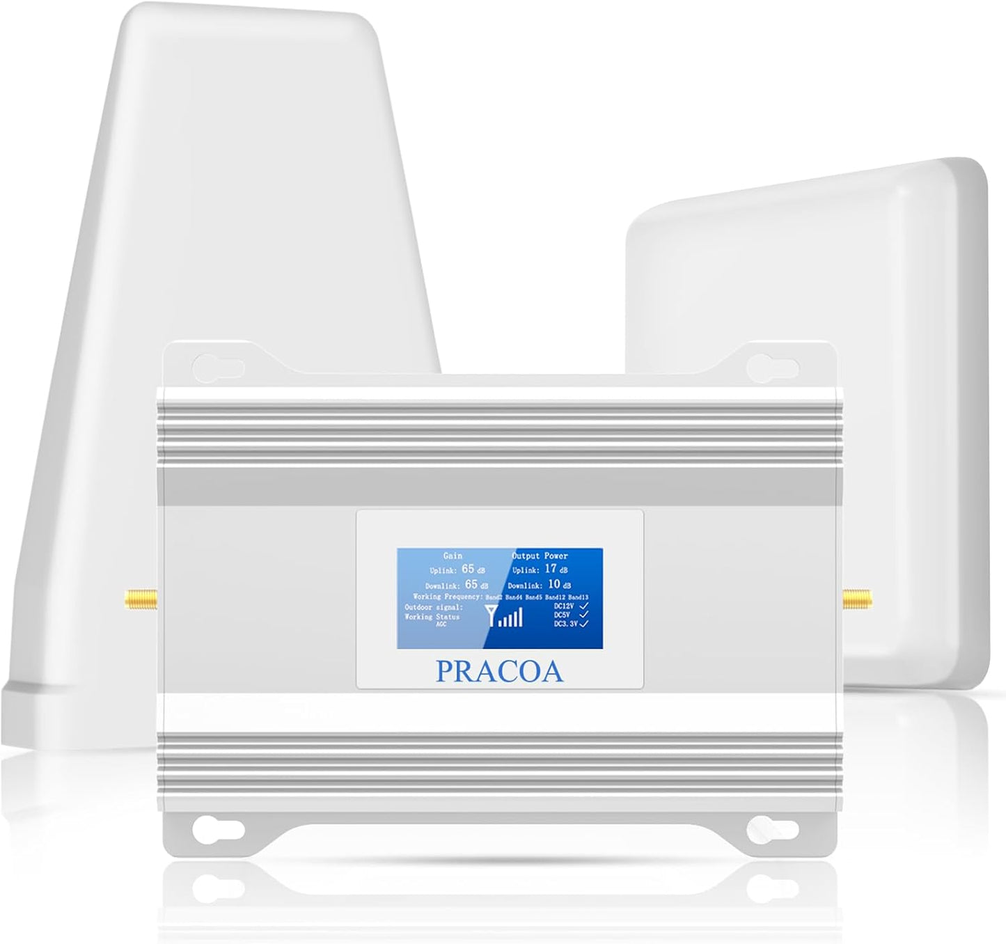 Cell Phone Signal Booster for AT&T, T-Mobile, Verizon 5G 4G LTE 3G, Sprint (silver)